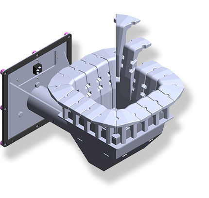 Ретортная чугунная пиксельная горелка