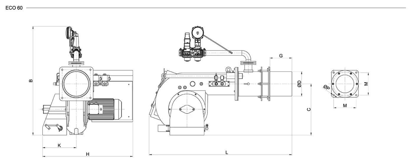 Газомазутные двухступенчатые горелки размеры