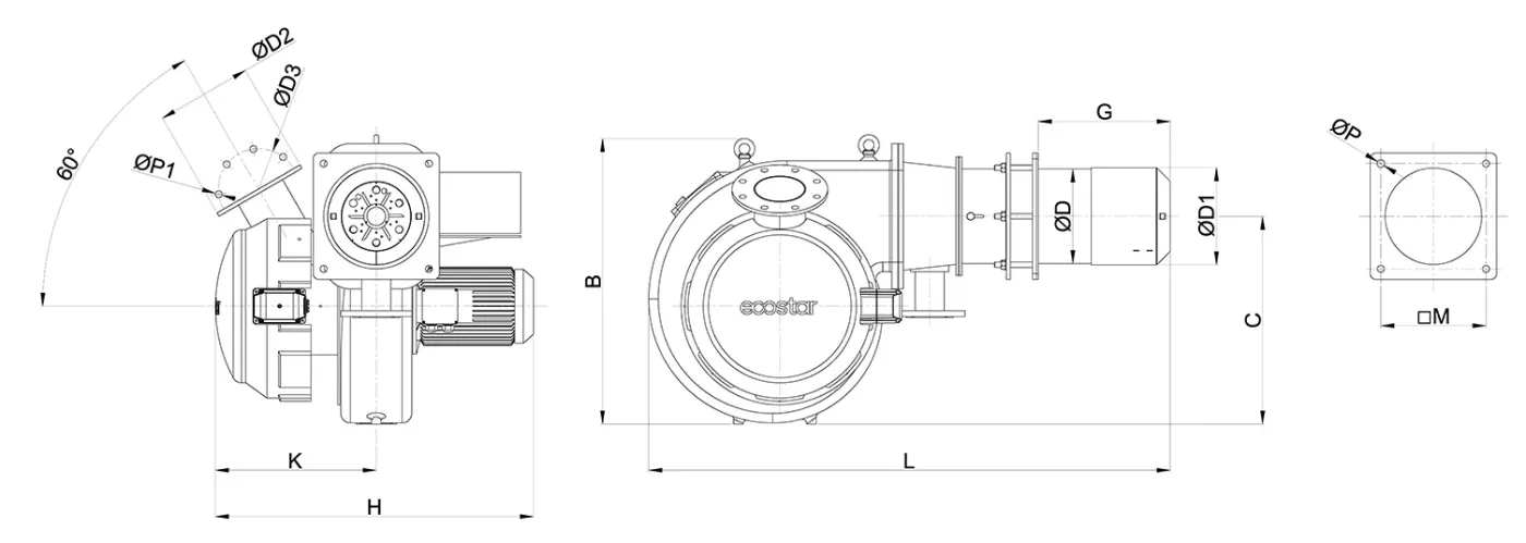NG LowNox FGR Размеры