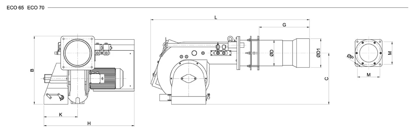 Горелки мазутные двухступенчатые размеры